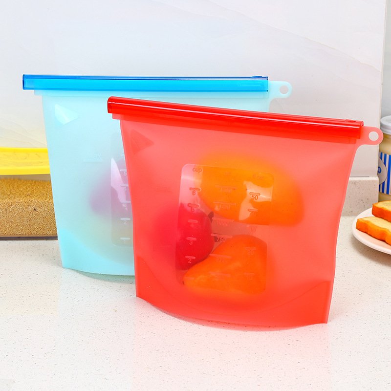 500ml/1000ml/1500ml/4000ml Preservation Reusable Silicone Food Storage Bag