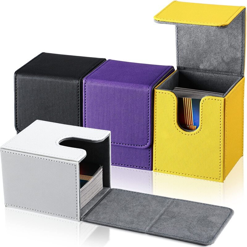 wholesale cheap magnetic 100 baseball card storage box playing cards deck case for collection