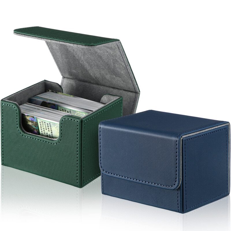 wholesale cheap magnetic 100 baseball card storage box playing cards deck case for collection