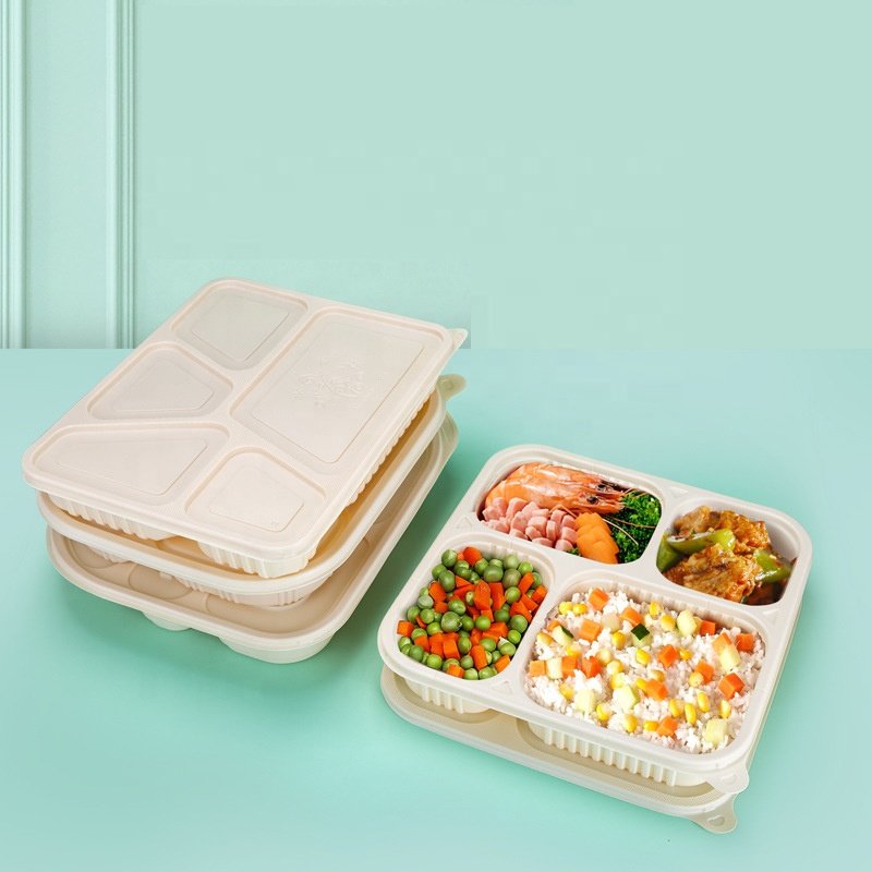 Manufacturers 800Ml Corn Starch Plastic Bento Lunch Bowl For Fast Food