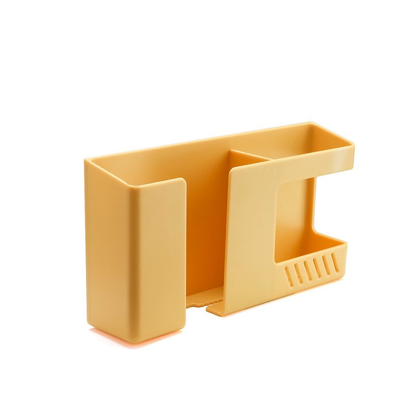 New nail-free glue seamless wall-mounted box mobile phone charging remote control storage box multi-functional storage rack