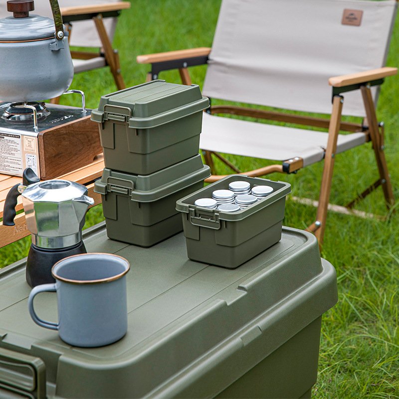 Japan mini plastic storage box bins camping spice storage mini crate desktop storage box
