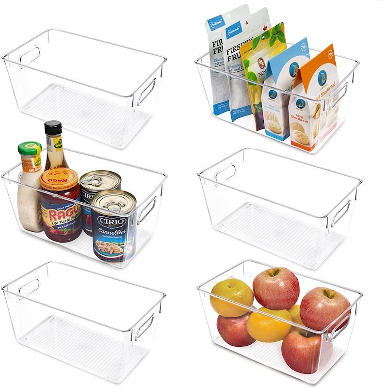 Fridge Saver Food Storage Bin Containers Stackable Refrigerator Freezer Organizer Fresh Keeper Container with Vented Lid