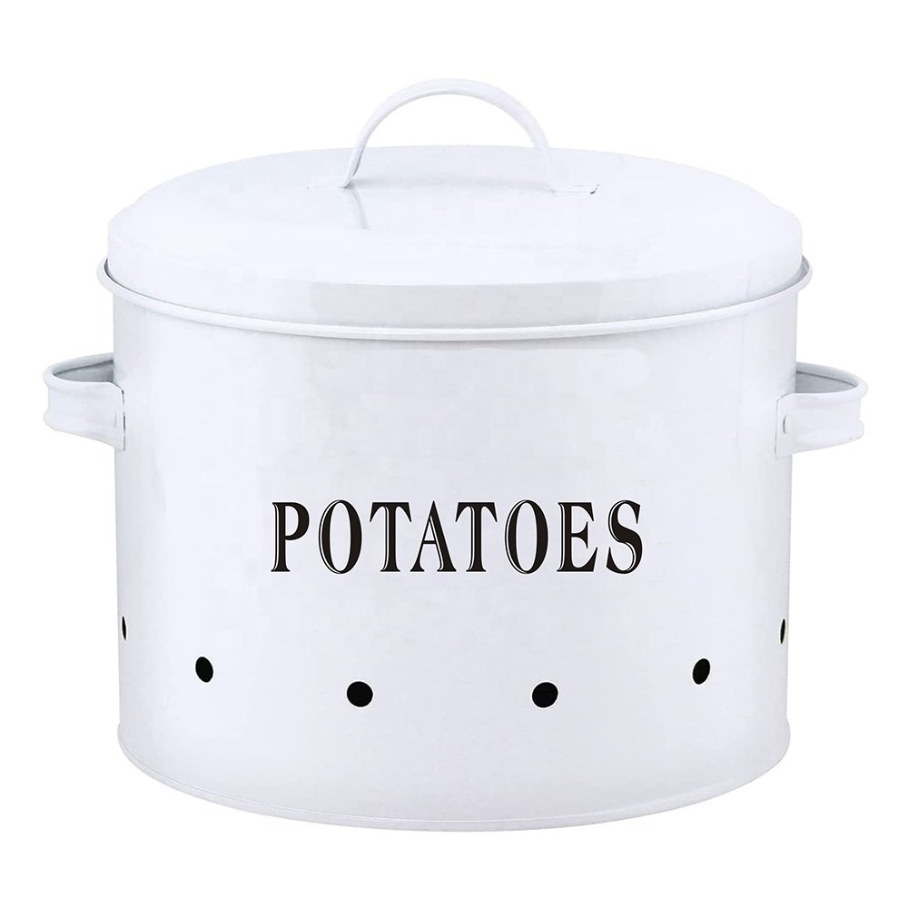 Potato Storage Tin Onion Garlic Containers Food Storage Container for Kitchen