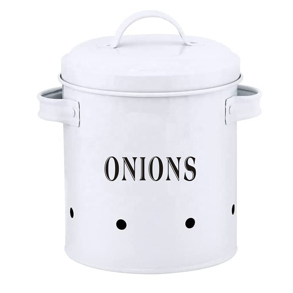 Potato Storage Tin Onion Garlic Containers Food Storage Container for Kitchen