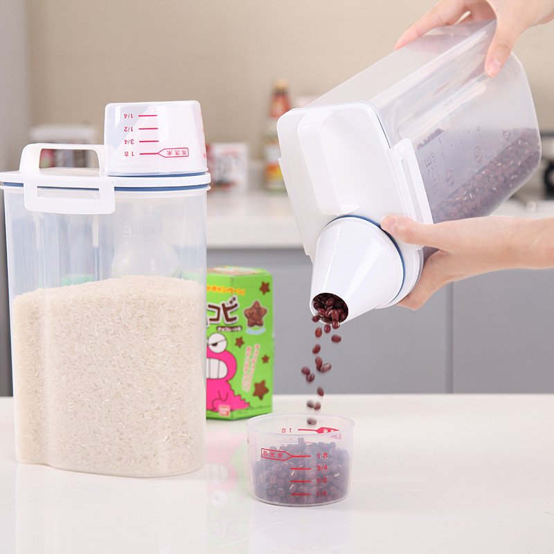 kitchen food storage & container storage boxes & bins plastic containers rice dispenser organizer box food box for rice