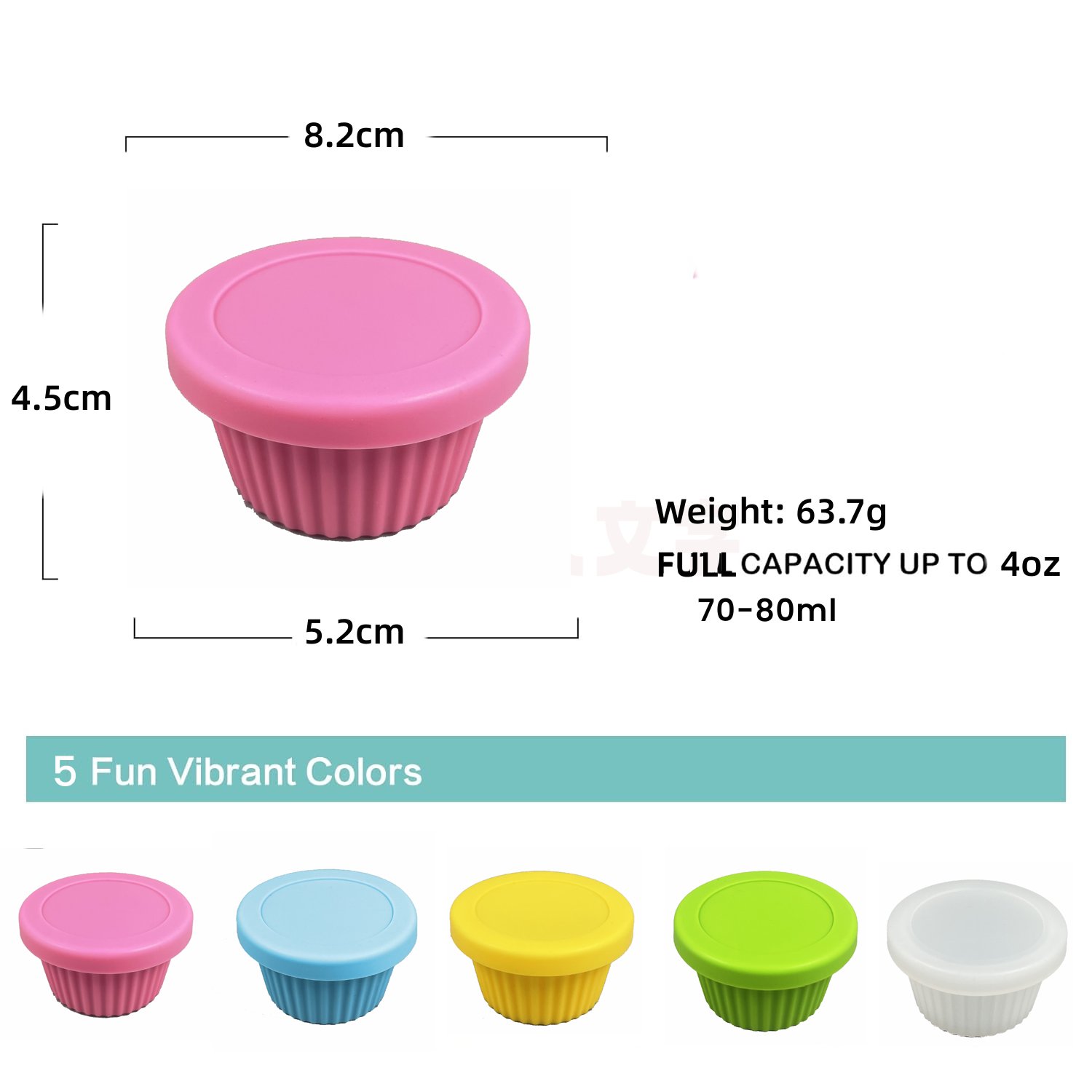 Custom Small 4oz Nice Insulation Silicone Food Storage Containers Temperature Box Collapsible Food Storage Containers Silicone