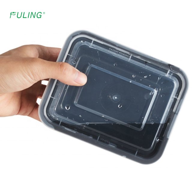 FULING 24oz 26oz 28oz 32oz 38oz Plastic airtight Food Container Disposable Microwavable Food Storage Meal Prep Containers