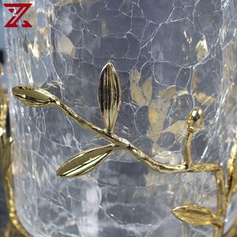 Cheap price wholesale ice cracking transparent glass storage jars glass food candy containers jar
