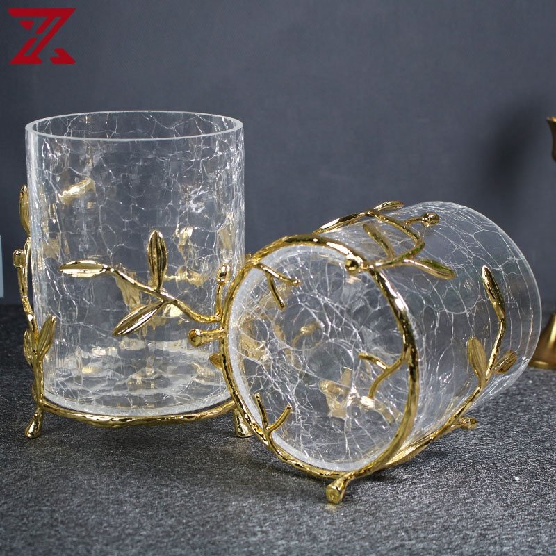 Cheap price wholesale ice cracking transparent glass storage jars glass food candy containers jar