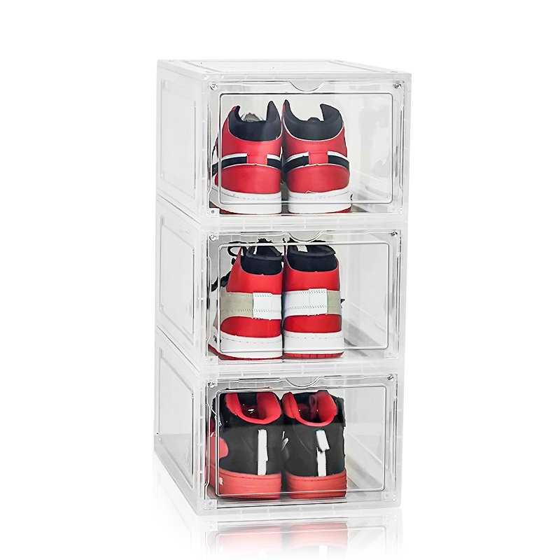 Custom Shoe Box with Lid Dustproof Portable Plastic Drawer Storage Display Case Luxury Storage Bin