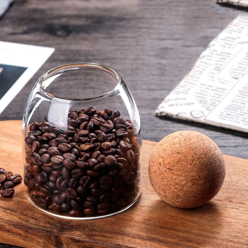 Custom Borosilicale Food Storage Container Grains Storage Jar Creative Cork Tea Containers