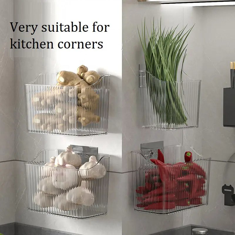 yuyang High Quality Plastic Storage Organizer Bins Wall Mounted Floating Shelves for Wall Refrigerator Kitchen Bathroom