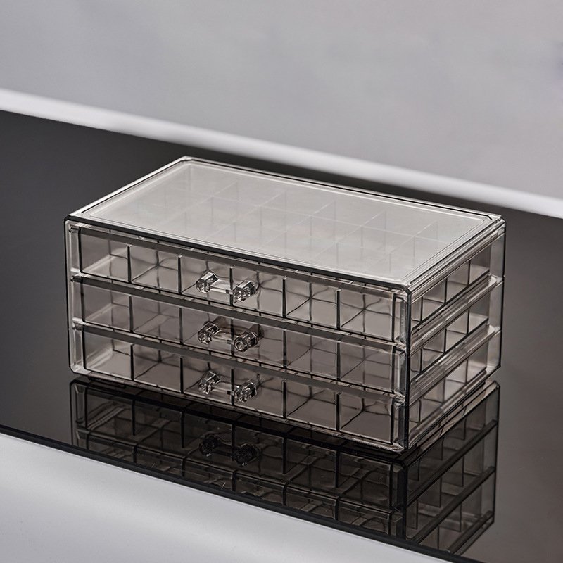 Portable Jewelry Necklaces Storage Box Large Capacity Transparent Plastic Storage Organizer for Women