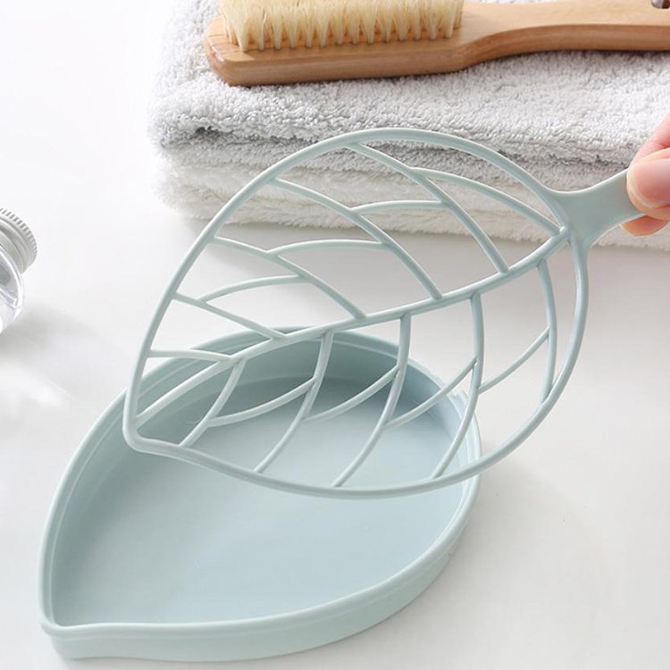 Bathroom Multi-Functional Household Storage Soap Box Shower Leaf Shape Soap Box Dish Storage Plate Tray Holder