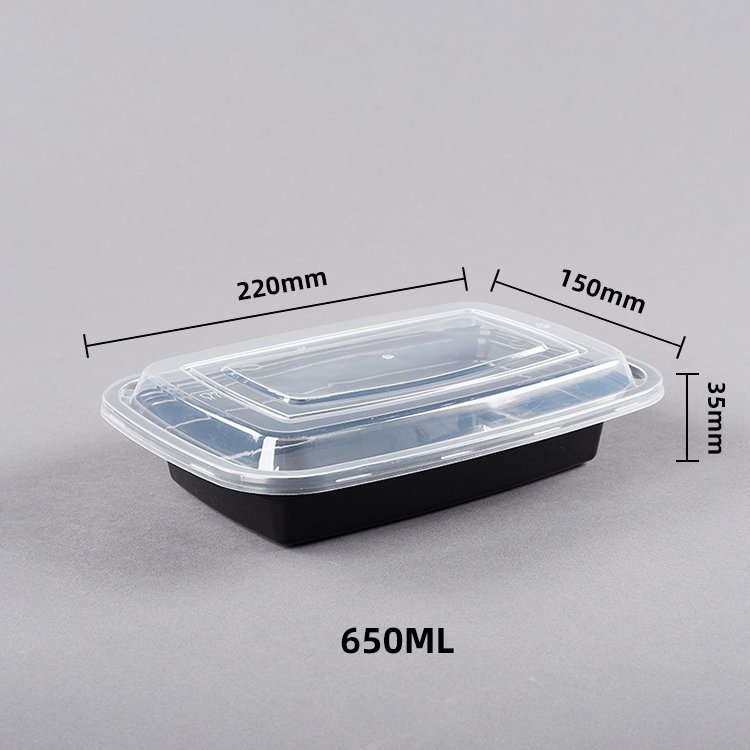 Hot sale customized disposable 1000ml pp plastic takeaway food lunch box disposable meal prep food storage containers with lids