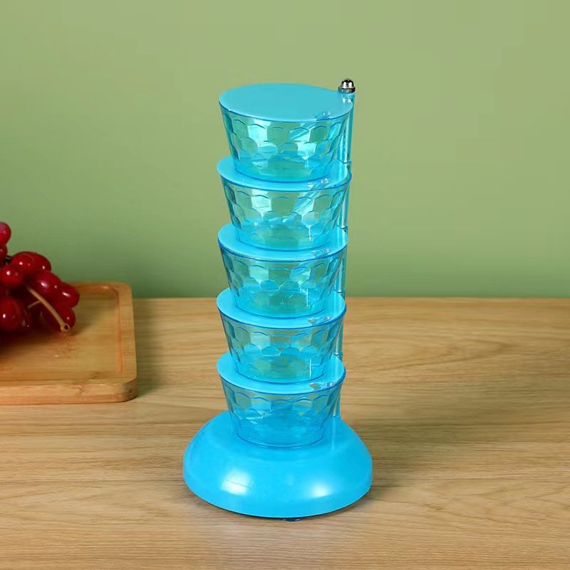 5-Layer Rotating Vertical seasoning box Salt Sugar Multi-layer Seasoning Box Storage Can Spice Case Jar Kitchen accessories
