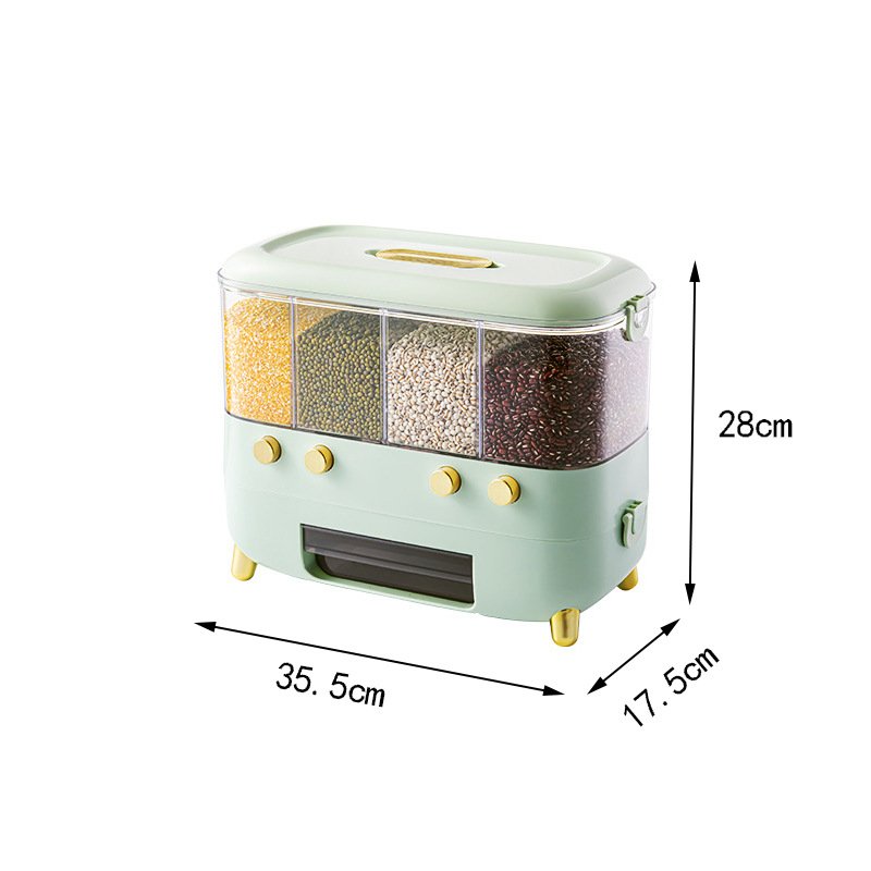Hot Selling Large Capacity High Quality Plastic Rice Grain Storage Box Modern Household Dispenser Rice Cereals Storage High