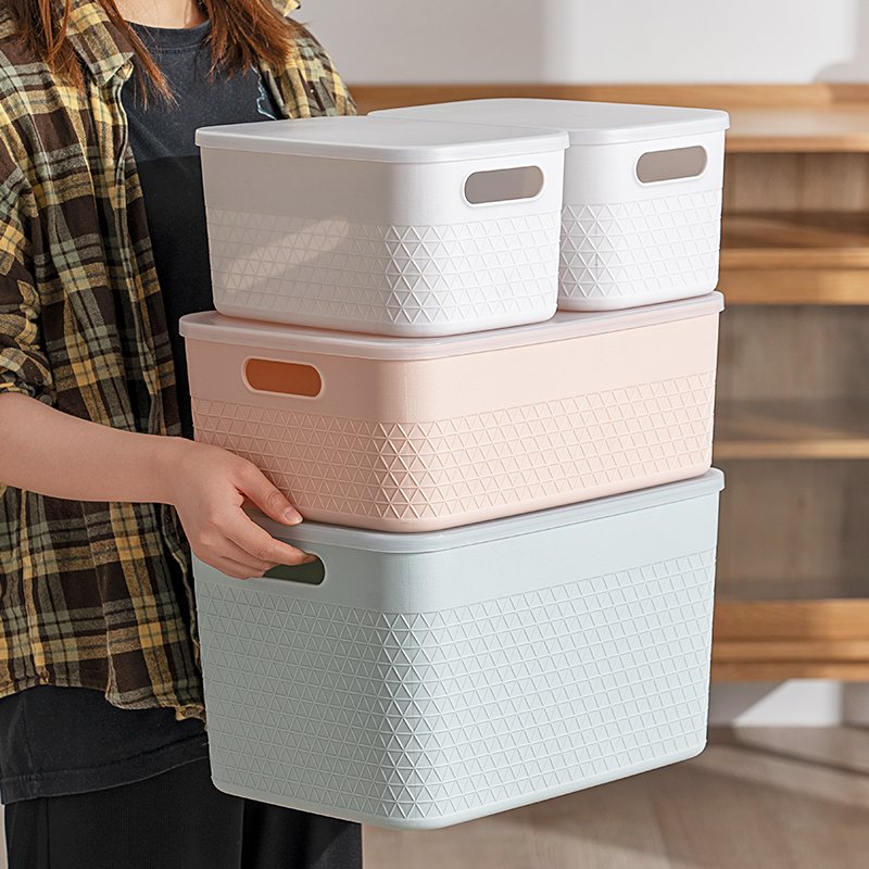 GREENSIDE Hot Selling Multi-Purpose Stackable Clothes Organizer Plastic Storage Boxes Set With Lid