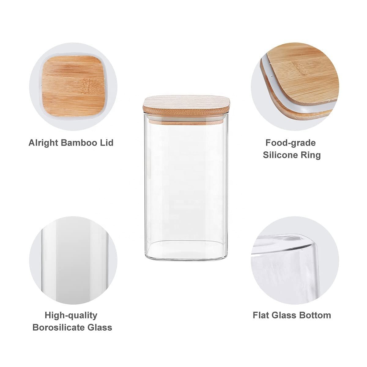 Bamboo Storage Containers Glass Food Storage Containers With Bamboo Lids Box Storage Canister