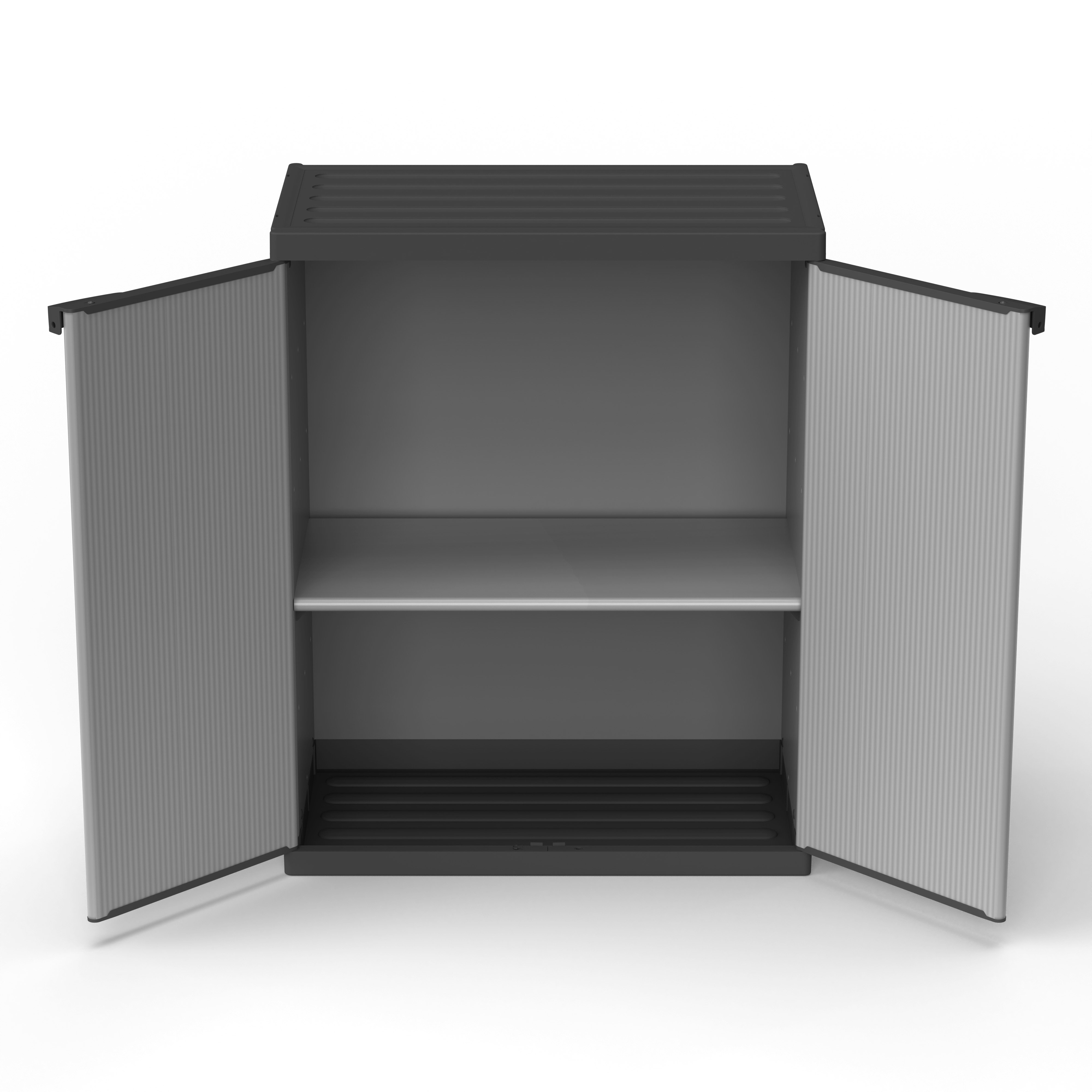 Italian-Made Single Tier Plastic Storage Holders Durable Easy-to-Assemble Garage Home Garden Organization Wholesale Available
