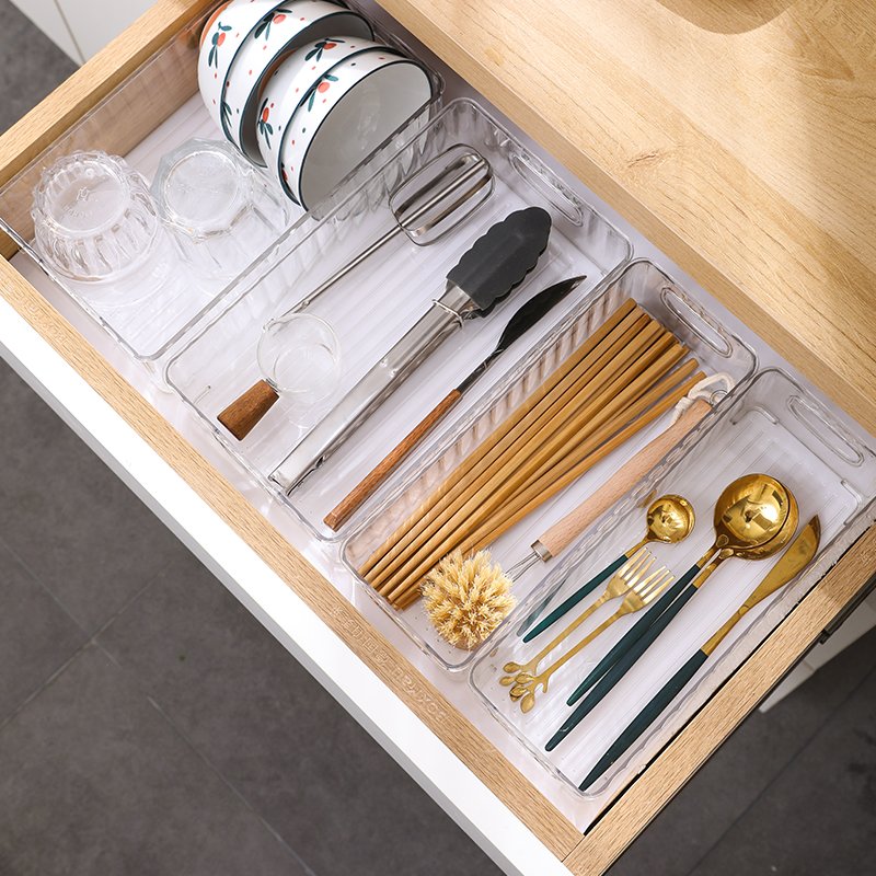 Multifunctional transparent clear rectangle kitchen organizer plastic container storage bins refrigerator fridge storage box