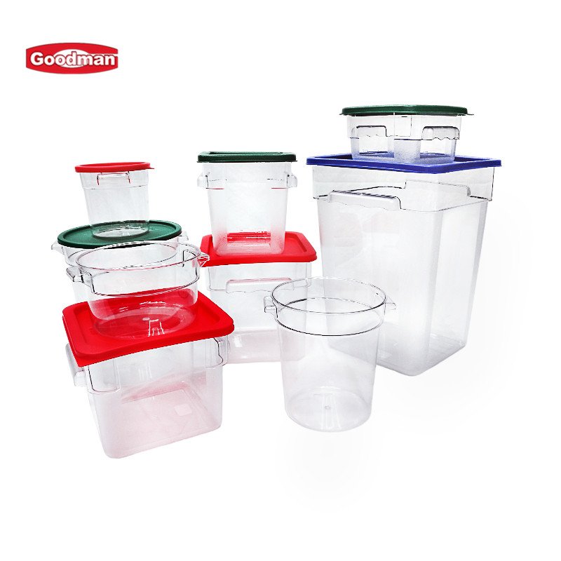 Polycarbonate commercial food storage container ingredient bin air tight food storage containers for restaurant