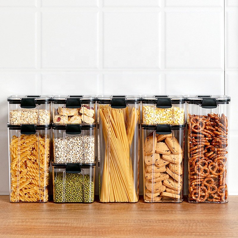Factory price wholesale kitchen pantry Organization Containers BPA Free High Clear Kitchen Food Storage Containers