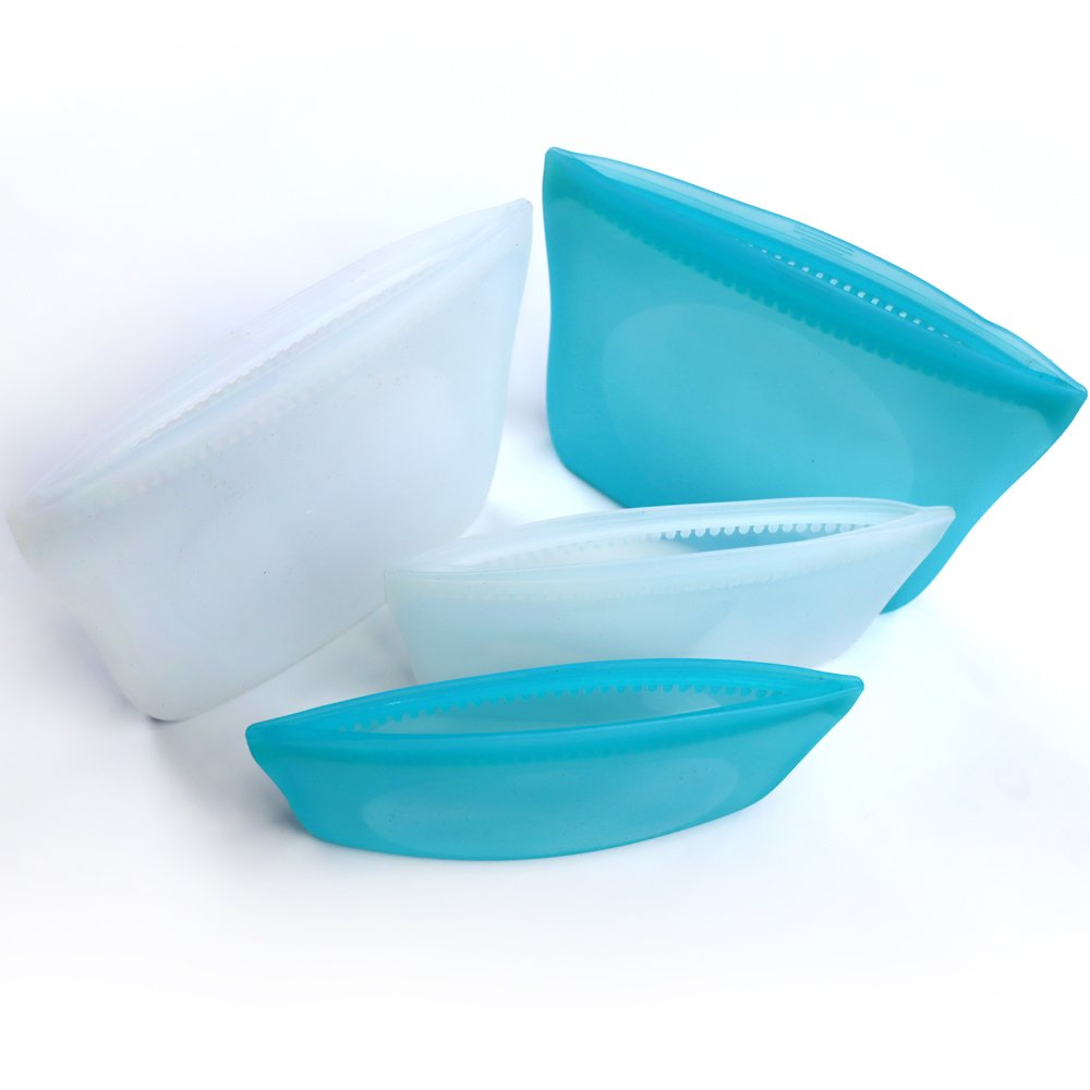Eco Friendly Leakproof Reusable Freezer Platinum Silicone Food Storage Bag Snacks Ziplock Bags Custom