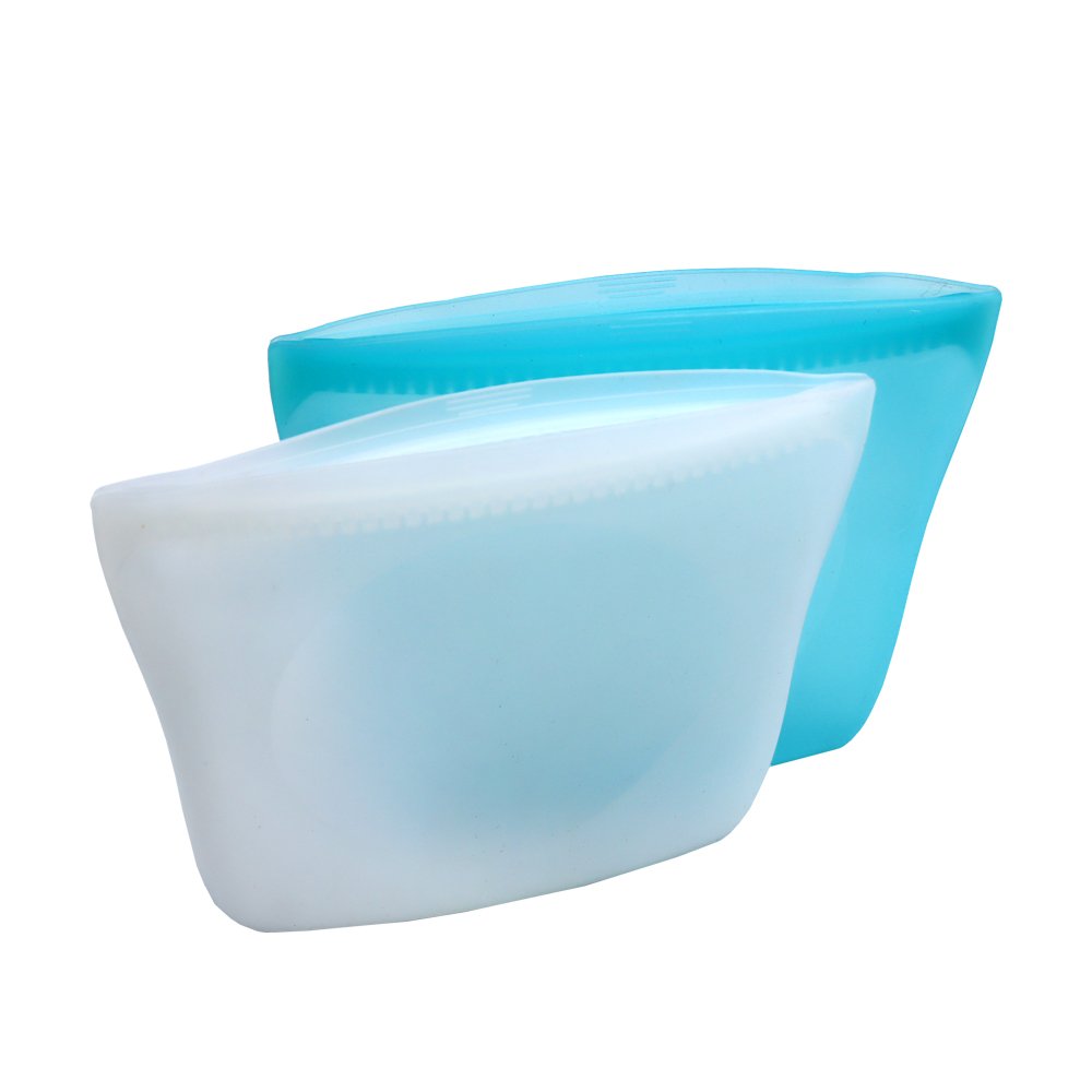 Eco Friendly Leakproof Reusable Freezer Platinum Silicone Food Storage Bag Snacks Ziplock Bags Custom