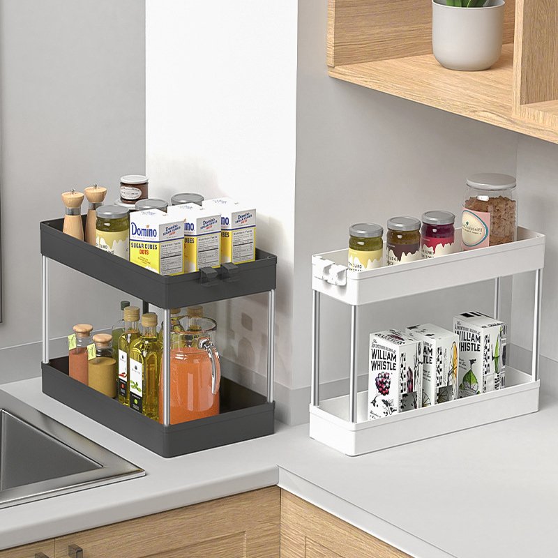 Wholesale Kitchen Cabinet Pantry Storage Rack Organizer Plastic Cabinet Organizer Box Storage Box