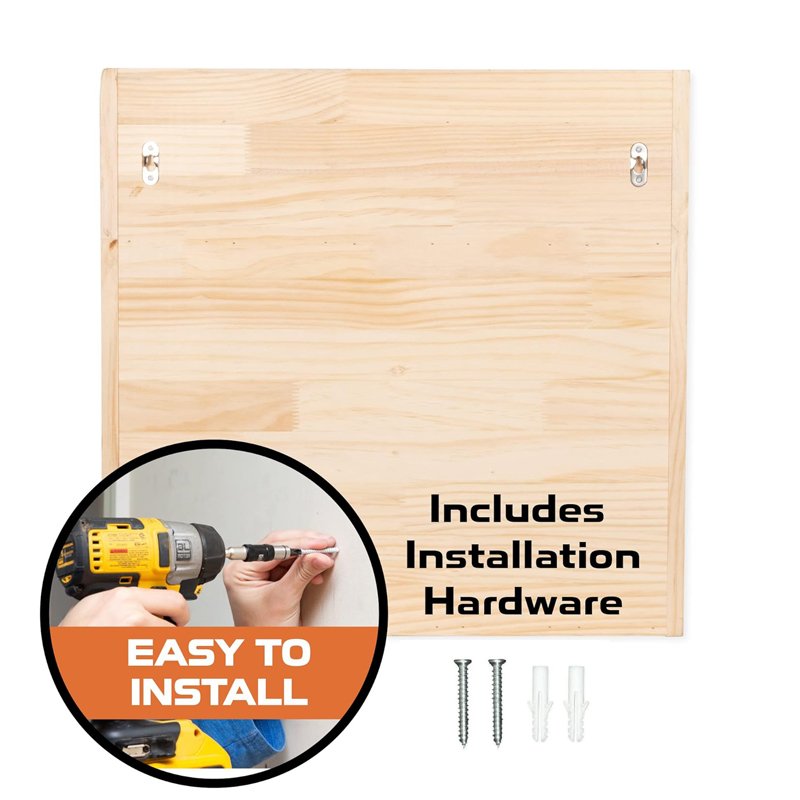 Wood Power Tool Organizer Fully Assembled Wood Tool Chest and 10 Drill Charging Station, Heavy Duty Storage Shelves