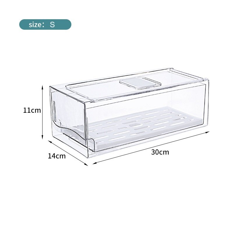 Home Kitchen Camping Restaurant Stackable Refrigerator Organizer Bins Reusable Food Storage Containers Fridge Drawer Organizer