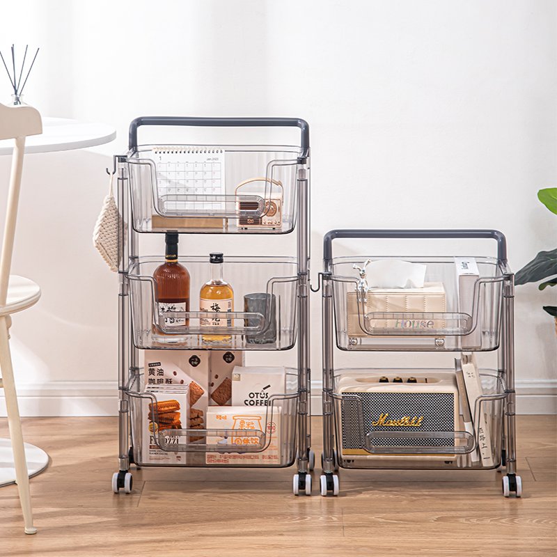 New Design Stackable Three-layer Tray Rack Food Storage Organizer for Kitchen Bathroom