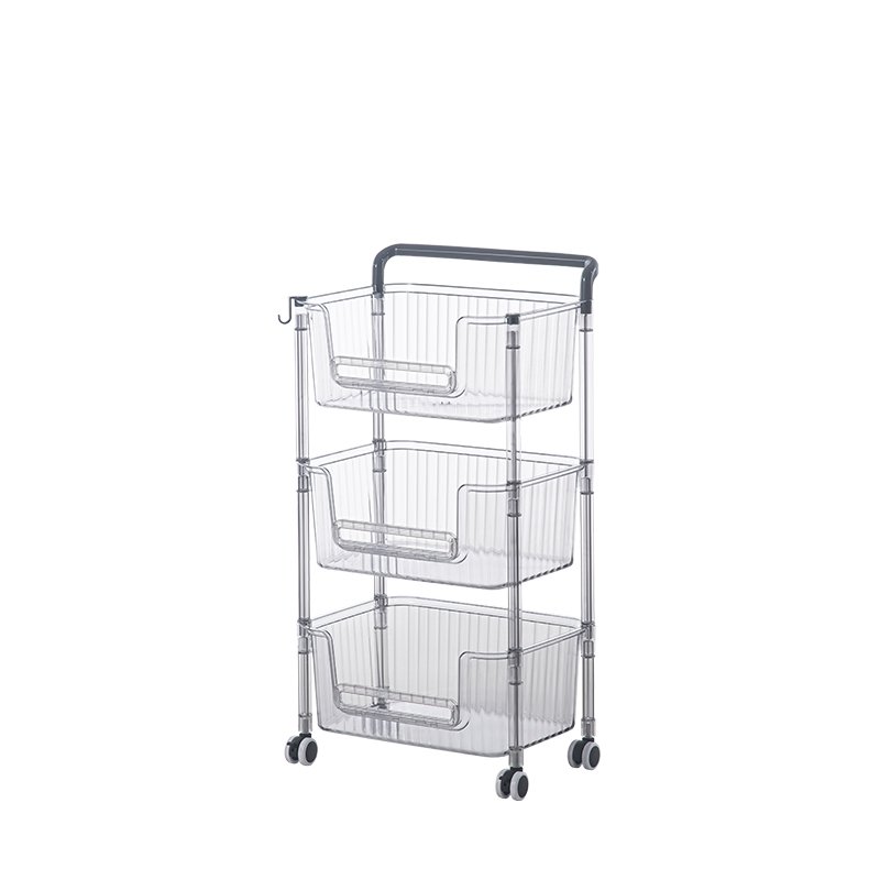 New Design Stackable Three-layer Tray Rack Food Storage Organizer for Kitchen Bathroom
