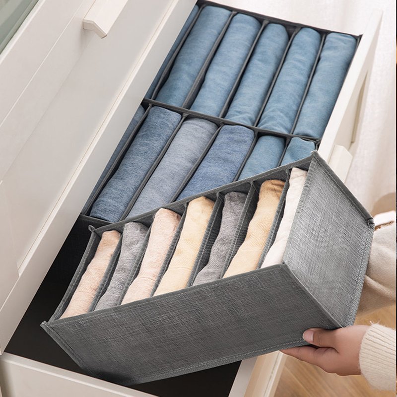 Hot Sale Clothes Organizer Wardrobe Jeans Storage Box Foldable Non woven Clothes And Toys Storage Box