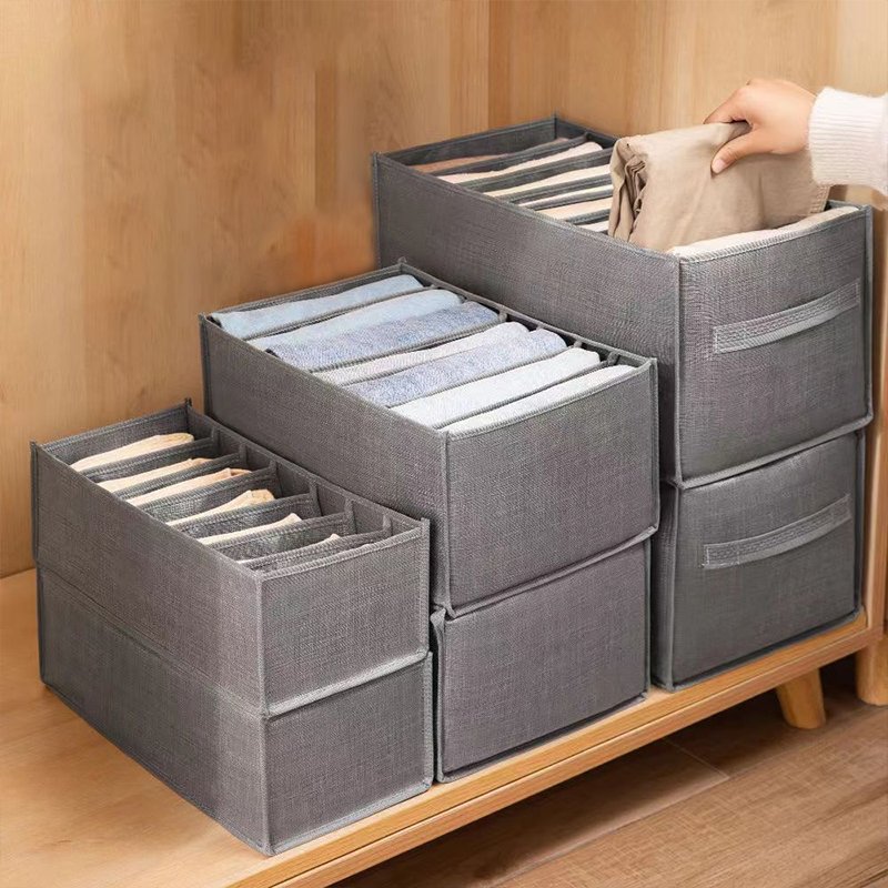 Hot Sale Clothes Organizer Wardrobe Jeans Storage Box Foldable Non woven Clothes And Toys Storage Box