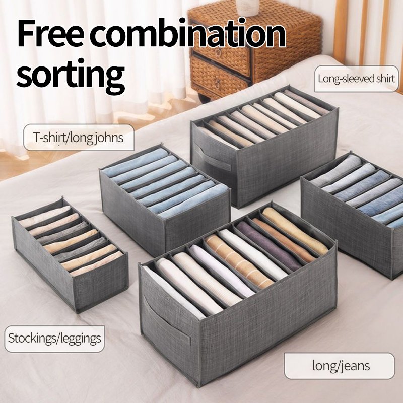 Hot Sale Clothes Organizer Wardrobe Jeans Storage Box Foldable Non woven Clothes And Toys Storage Box