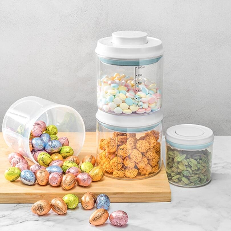 Airtight Food Storage Airtight Kitchen Noodle Storage Containers Set Plastic Canisters With Vacuum Seal Lids
