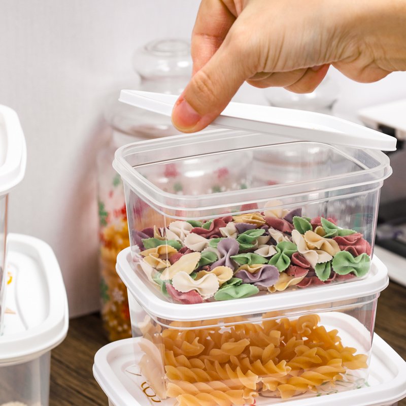 Custom 7Pcs BPA Free Refrigerator Storage Box Food Storage Containers Set clear plastic organizers kitchen accessories