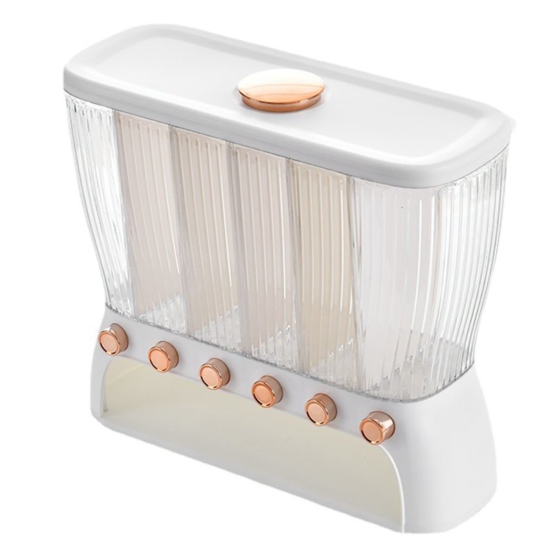 Dry Food Grain Rice Dispenser Food Storage Container Large Capacity Section Box