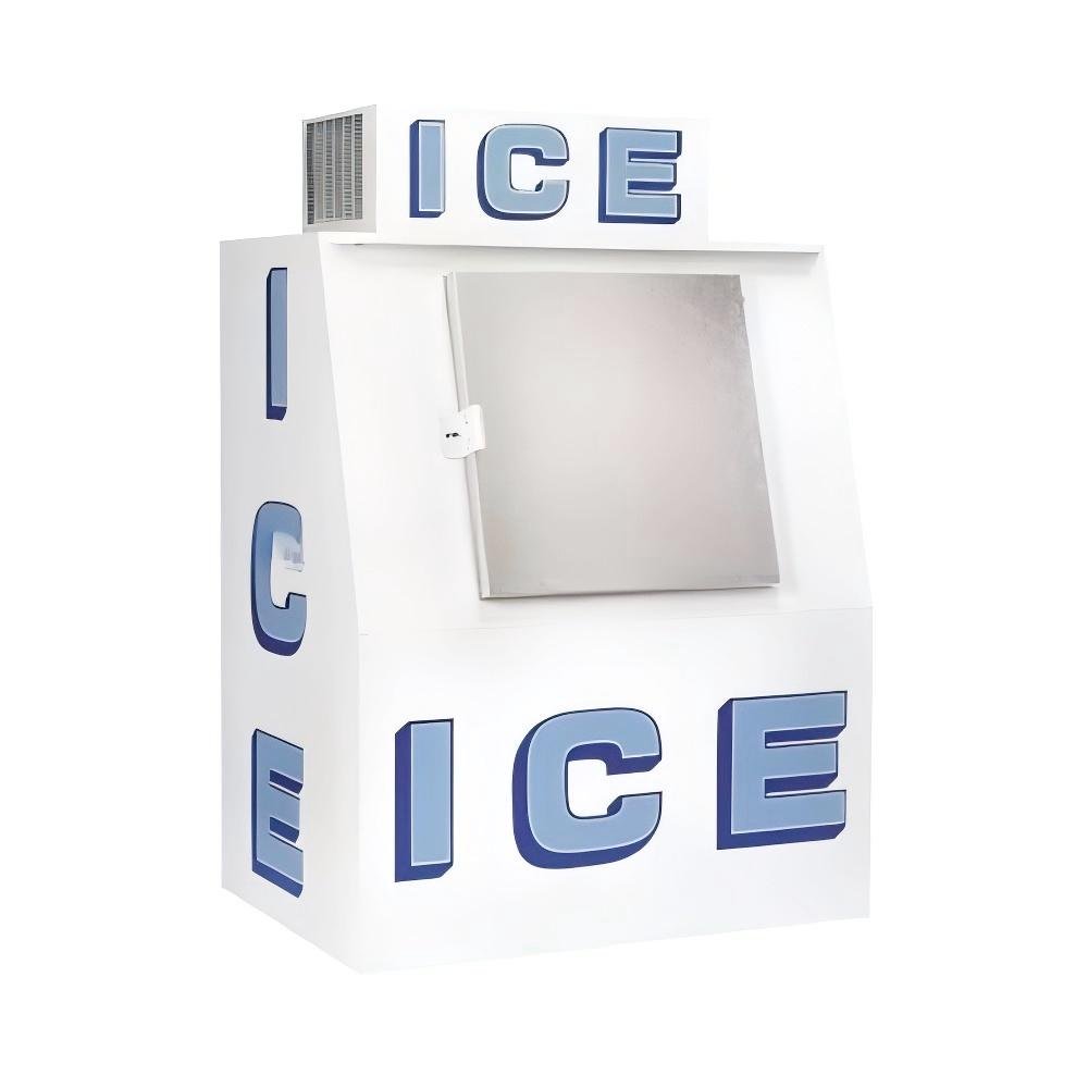 Solid Door Refrigeration Equipment-Supermarket Freezer Ice Merchandiser With Ice Storage Bin For Food Storage