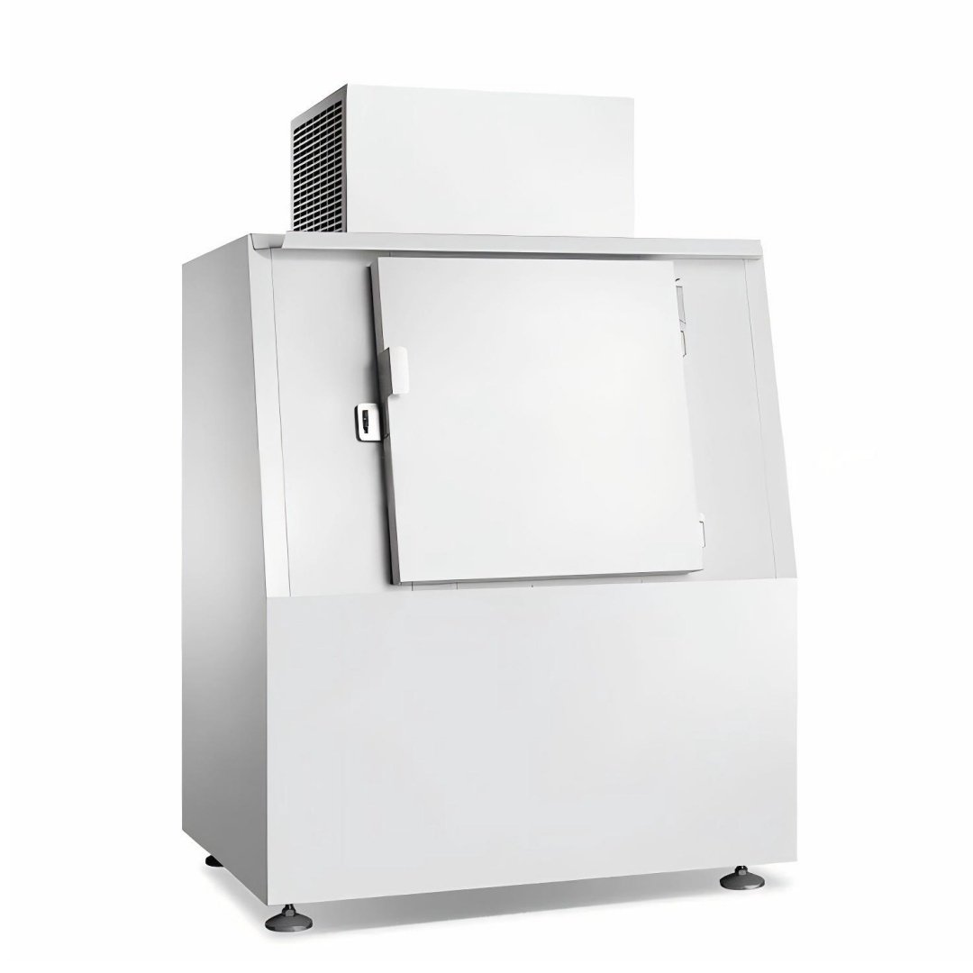Solid Door Refrigeration Equipment-Supermarket Freezer Ice Merchandiser With Ice Storage Bin For Food Storage