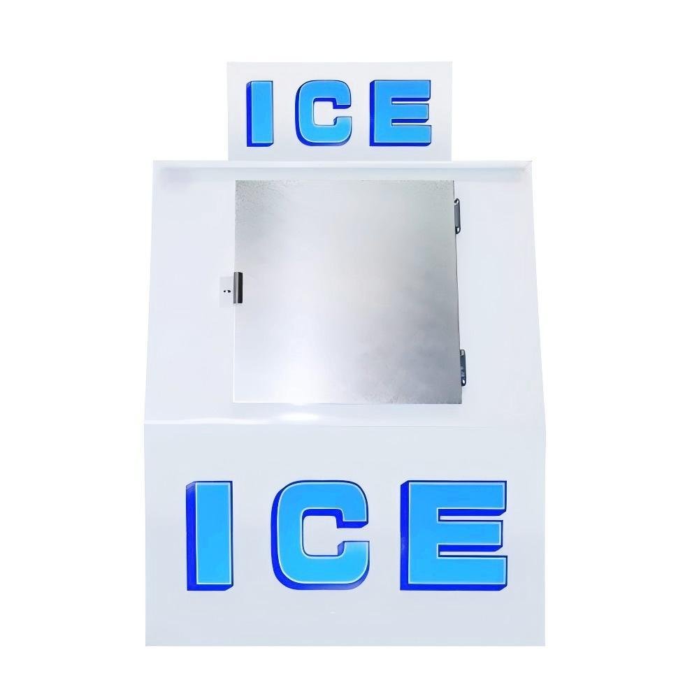 Solid Door Refrigeration Equipment-Supermarket Freezer Ice Merchandiser With Ice Storage Bin For Food Storage