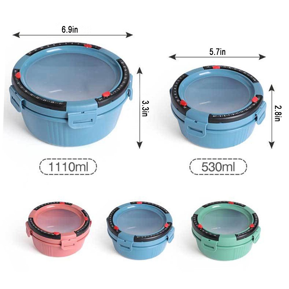 Plastic Airtight Date-Tracker Food Storage Container with Lids