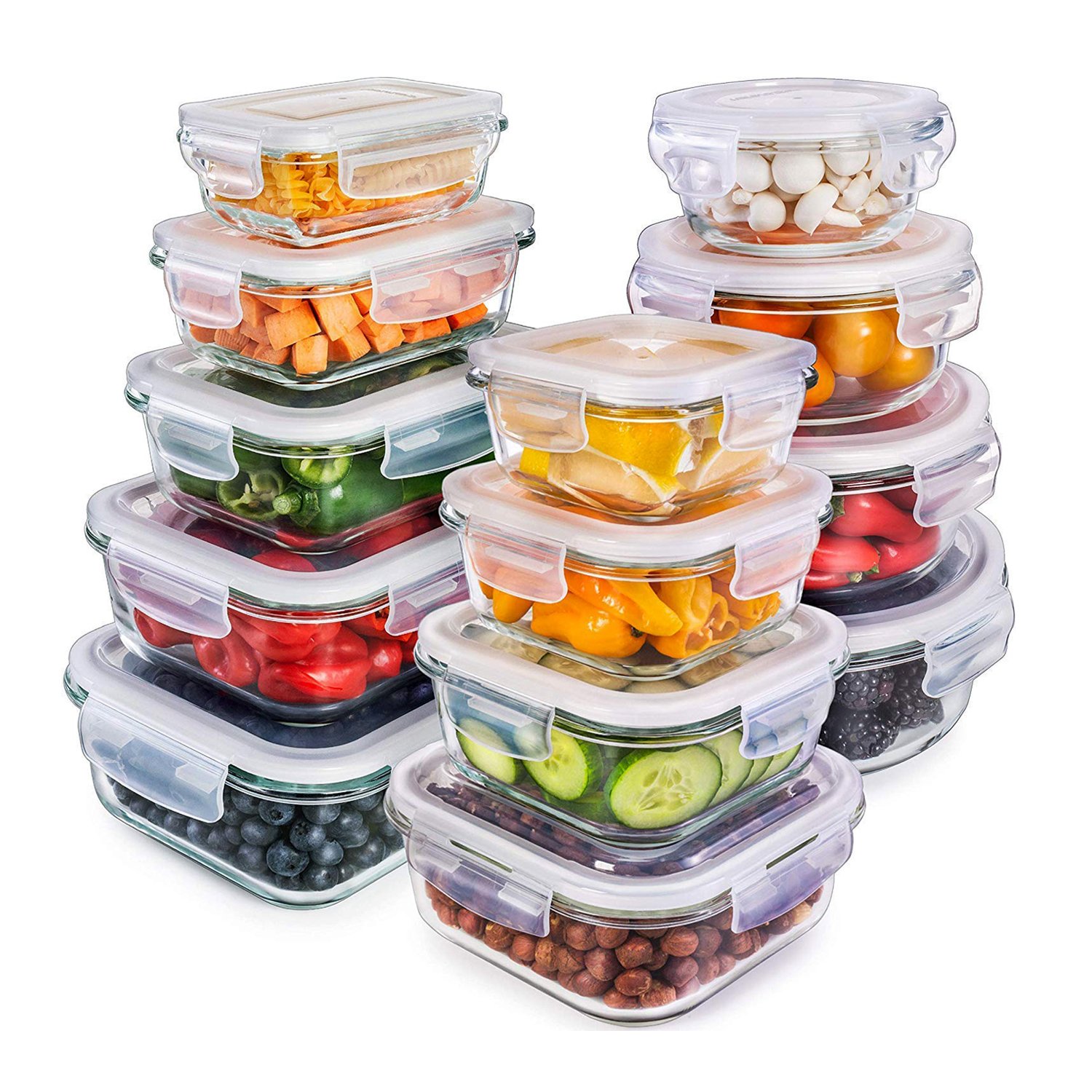 Food Storage Container Set Kitchen Food Storage Containers Sets Multifunction Tableware Support Thermal Glass Borosilicate Glass