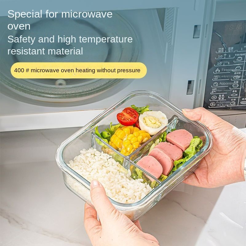 High Temperature Resistant Food Storage Containers Eco-friendly Glass Food Containers Work Preparation Containers