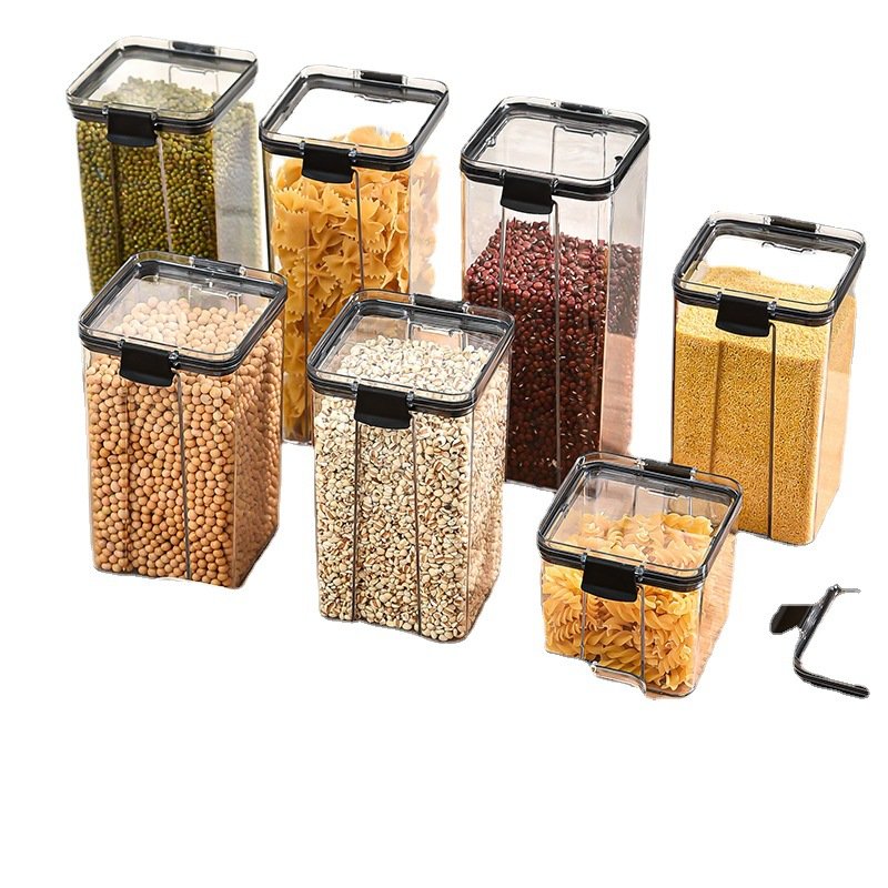 Household grain moisture-proof storage box food grade transparent plastic snack dry goods storage tank