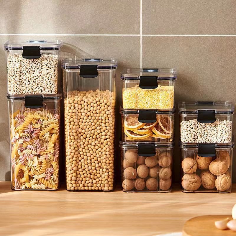 Household grain moisture-proof storage box food grade transparent plastic snack dry goods storage tank