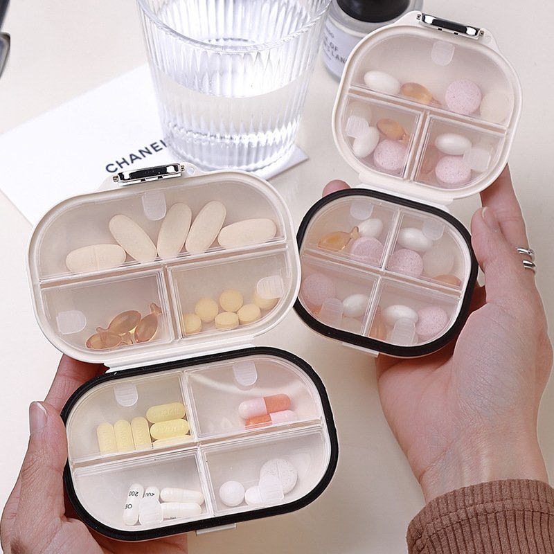 YIWU QIYE Creative Portable Medicine Box Sealed Large Capacity Jewelry Box Portable Mini Sorting Box Magic Tool
